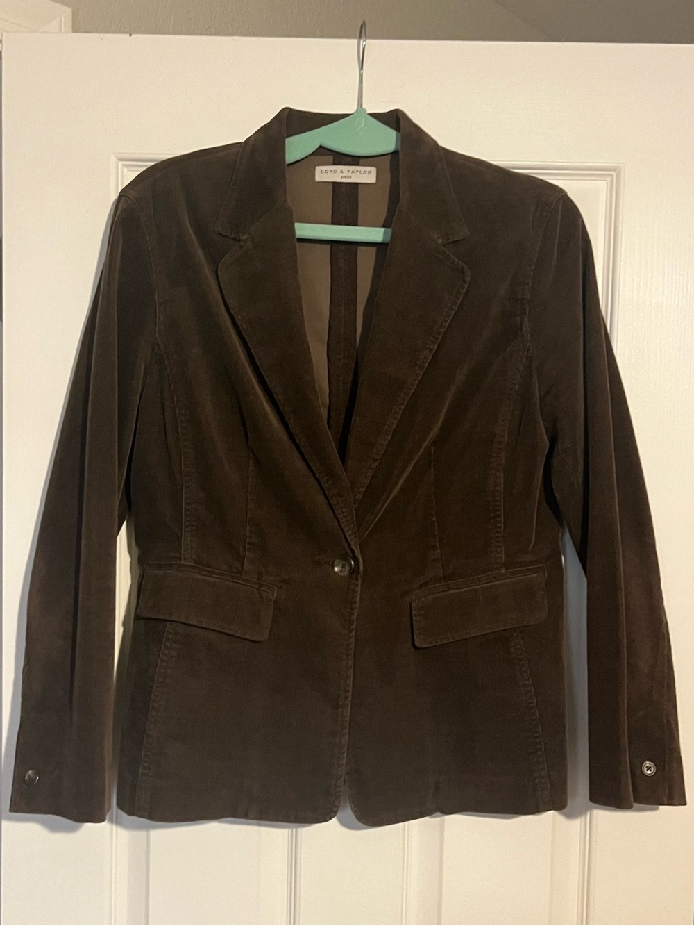 Vintage Lord and Taylor  Brown Velvet Blazer Jacket